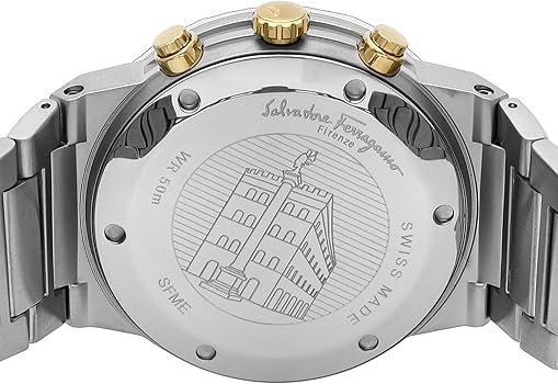 Salvatore Ferragamo F-80 Classic White Dial Two Tone Steel Strap Watch for Men - SFME00821 Buy Now By Salvatore Ferragamo