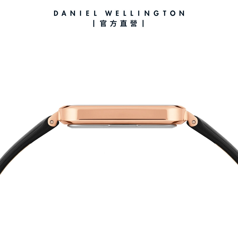 Daniel Wellington Quadro Black Dial Black Leather Strap Watch For Women - DW00100449 Buy Now By Daniel Wellington