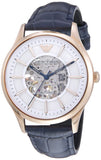 Emporio Armani Meccanico Automatic White Dial Blue Leather Strap Watch For Men - AR1947 Buy Now By Emporio Armani