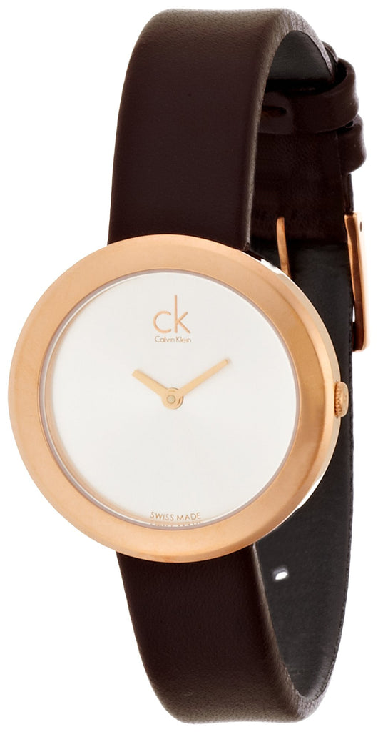 Calvin Klein Firm White Dial Brown Leather Strap Watch for Women - K3N236G6 Buy Now By Calvin Klein