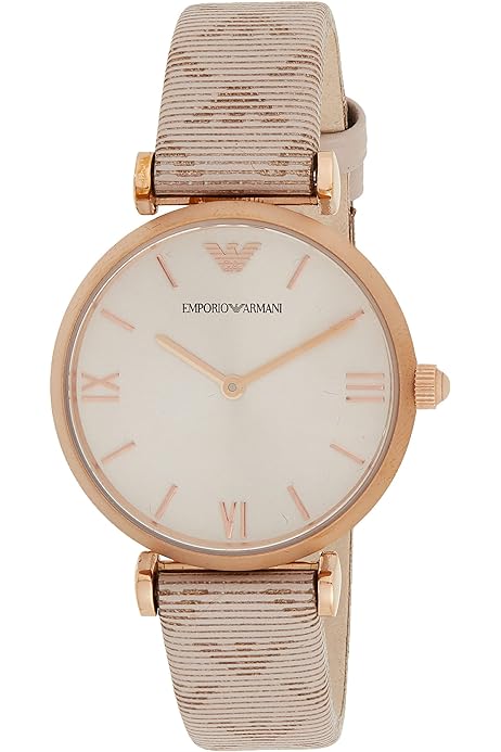 Emporio Armani Kappa Quartz Rose Gold Dial Pink Leather Strap Watch For Women - AR11010 Buy Now By Emporio Armani