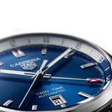 Tag Heuer Carrera Twin Time Blue Dial Silver Steel Strap Watch for Men - WBN201A.BA0640 Buy Now By Tag Heuer