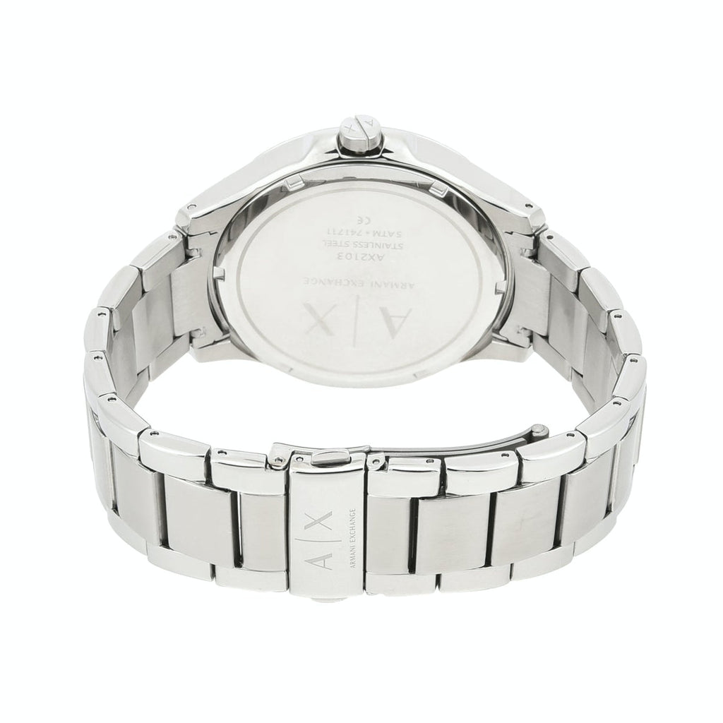 Armani Exchange Hampton Chronograph Black Dial Silver Steel Strap Watch For Men - AX2103 Buy Now By Armani Exchange