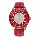 Michael Kors Runway Three-Hand Quartz Red Dial Red Leather Strap Watch For Women - MK7179 Buy Now By Michael Kors