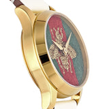 Gucci G Timeless Quartz Red & Green Dial Beige Leather Strap Watch For Women - YA1265009 Buy Now By Gucci
