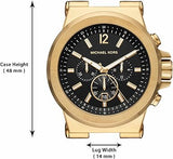 Michael Kors Dylan Chronograph Black Dial Brown Rubber Strap Watch For Men - MK8904 Buy Now By Michael Kors