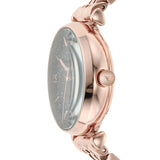 Emporio Armani Meccanico Crystals Black Dial Rose Gold Steel Strap Watch For Women - AR60043 Buy Now By Emporio Armani