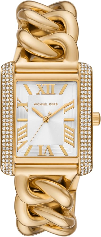 Michael Kors Emery Three Hand Silver Dial Gold Steel Strap Watch For Women - Mk7300 Buy Now By Michael Kors