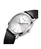 Calvin Klein Posh Silver Dial Black Leather Strap Watch for Men - K8Q311C6 Buy Now By Calvin Klein