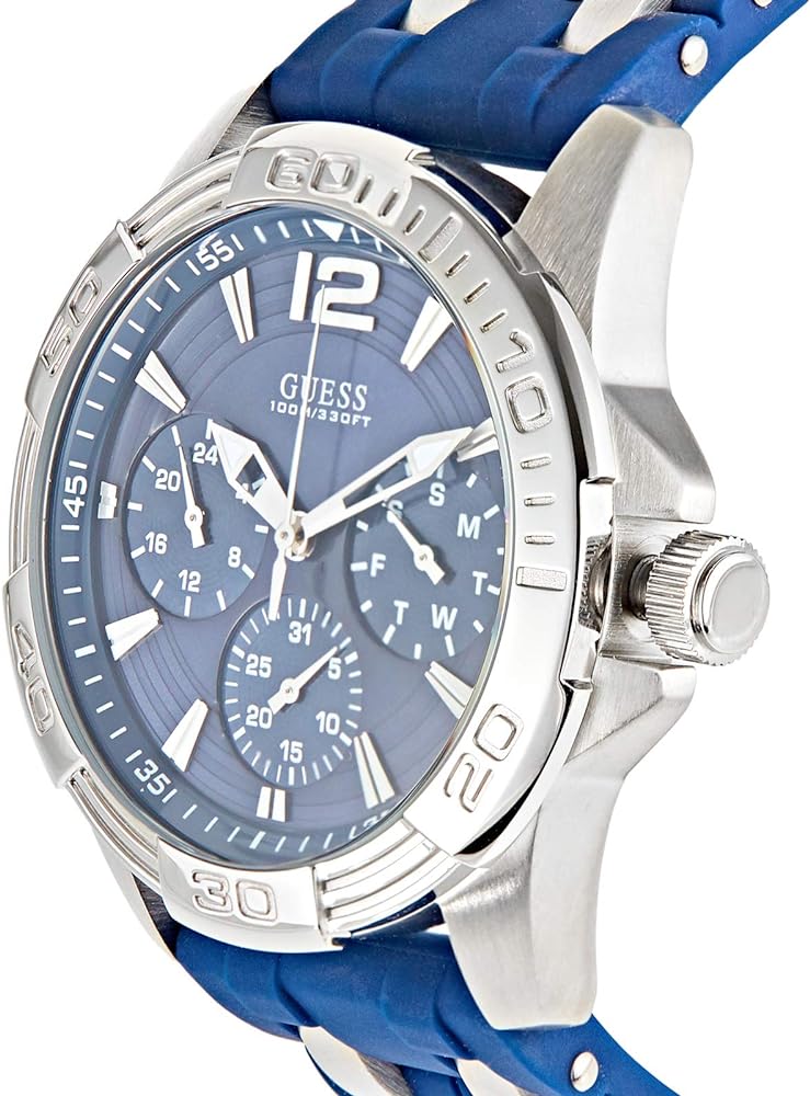 Guess Oasis Multifunction Blue Dial Two Tone Steel Strap Watch for Men- W0366G2 Buy Now By Guess