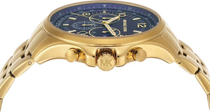 Michael Kors Pilot Quartz Blue Dial Gold Steel Strap Watch For Men - MK9125 Buy Now By Michael Kors