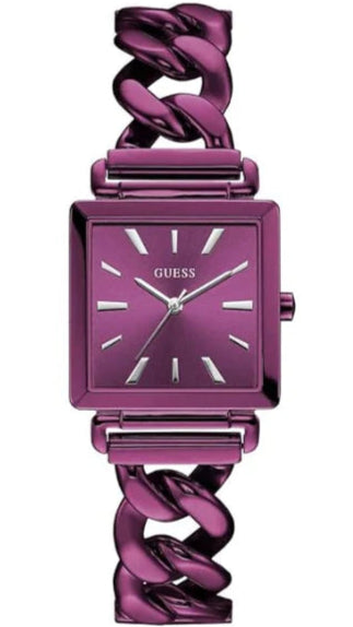 Guess Vanity Analog Purple Dial Purple Steel Strap Watch For Women - W1029L4 Buy Now By Guess