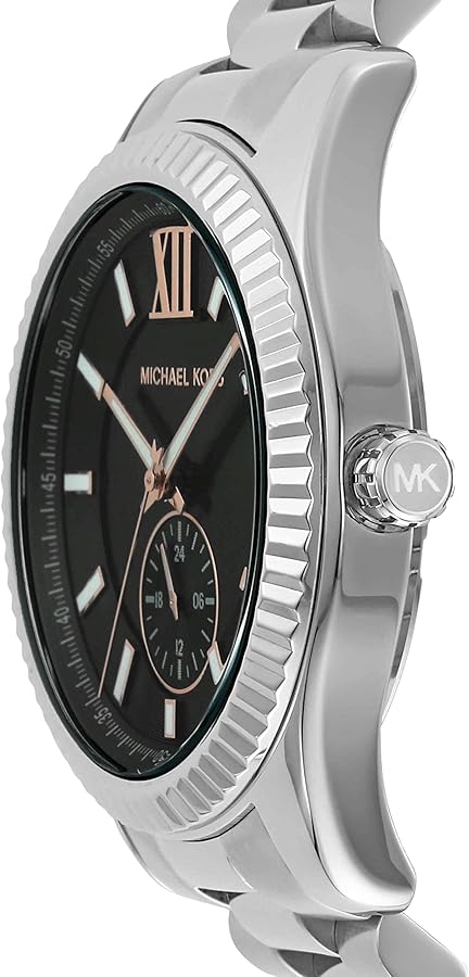 Michael Kors Lexington Quartz Black Dial Silver Steel Strap Watch For Women - MK8946 Buy Now By Michael Kors