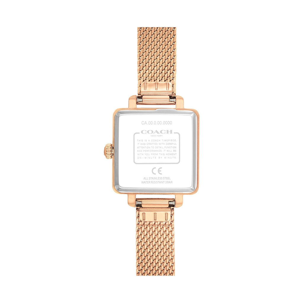 Coach Cass White Dial Rose Gold Mesh Bracelet Watch for Women - 14503698 Buy Now By Coach