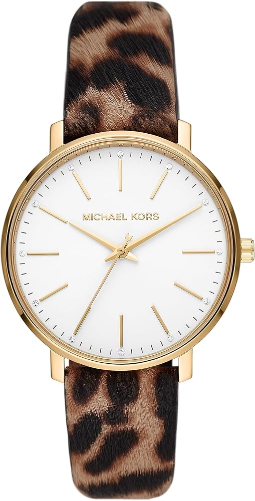 Michael Kors Pyper Three-Hand White Dial Cheetah Print Leather Strap Watch for Women - MK4751 Buy Now By Michael Kors