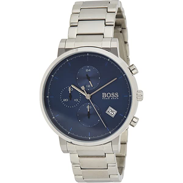 Hugo Boss Integrity Blue Dial Silver Steel Strap Watch for Men - 1513779 Buy Now By Hugo Boss
