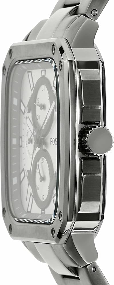 Fossil Inscription Multifunction Silver Dial Grey Steel Strap Watch for Men - BQ2657 Buy Now By Fossil