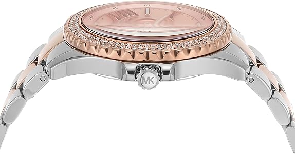 Michael Kors Everest Three Hand Rose Gold Dial Two Tone Steel Strap Watch For Women - MK7402 Buy Now By Michael Kors