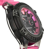 Versace Icon Active Chronograph Quartz Black Dial Pink Rubber Strap Watch For Men - VEZ700221 Buy Now By Versace