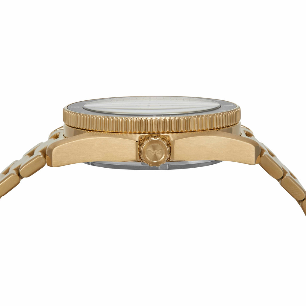 Michael Kors Maritime Analog Green Dial Gold Steel Strap Watch for Men - MK9162 Buy Now By Michael Kors