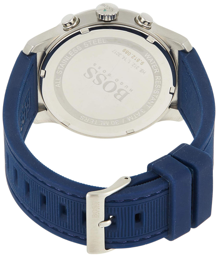 Hugo Boss Professional Chronograph Blue Dial Blue Silicone Strap Watch for Men - 1513526 Buy Now By Hugo Boss