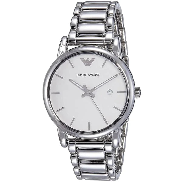 Emporio Armani Classic Luigi Quartz Silver Dial Silver Steel Strap Watch For Men - AR1854 Buy Now By Emporio Armani