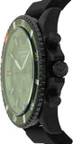 Emporio Armani Diver Chronograph Quartz Green Dial Black Silicon Strap Watch For Men - AR11463 Buy Now By Emporio Armani