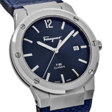 Salvatore Ferragamo F-80 Classic Blue Dial Blue Leather Strap Watch for Men - SFDT00319 Buy Now By Salvatore Ferragamo