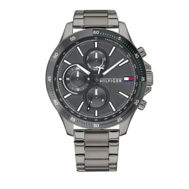 Tommy Hilfiger Bank Grey Dial Grey Steel Strap Watch for Men - 1791719 Buy Now By Tommy Hilfiger