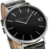 Coach Charles Black Dial Black Leather Strap Watch for Men - 14602157 Buy Now By Coach