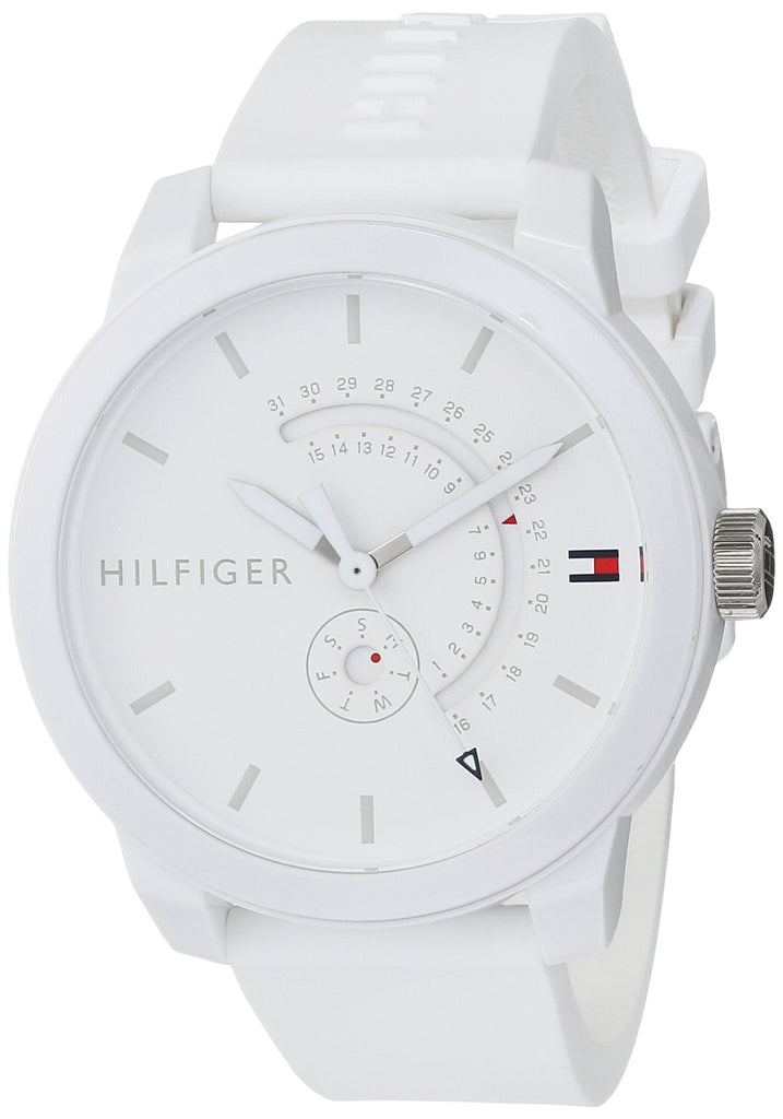 Tommy Hilfiger Denim Analog White Dial White Rubber Strap Watch for Men - 1791481 Buy Now By Tommy Hilfiger