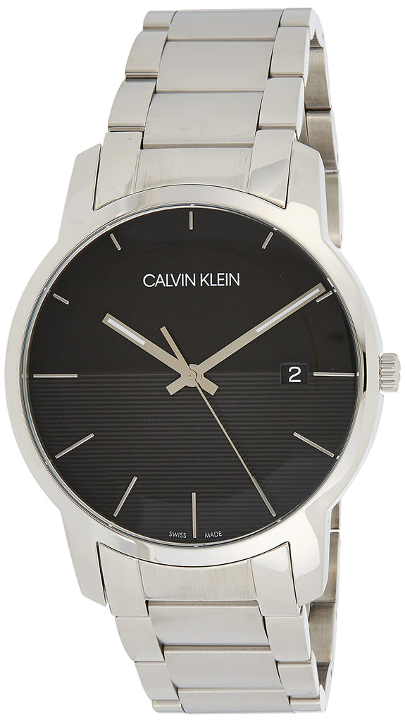 Calvin Klein City Black Dial Silver Steel Strap Watch for Men - K2G2G14C Buy Now By Calvin Klein