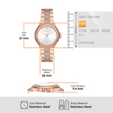 Michael Kors Lennox Three-Hand Silver Dial Rose Gold Steel Strap Watch For Women - MK7362 Buy Now By Michael Kors