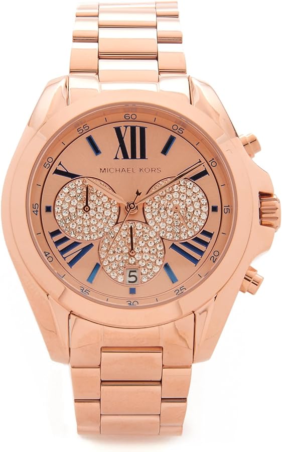 Michael Kors Bradshaw Chronograph Rose Gold Dial Rose Gold Steel Strap Watch For Women - MK6321 Buy Now By Michael Kors
