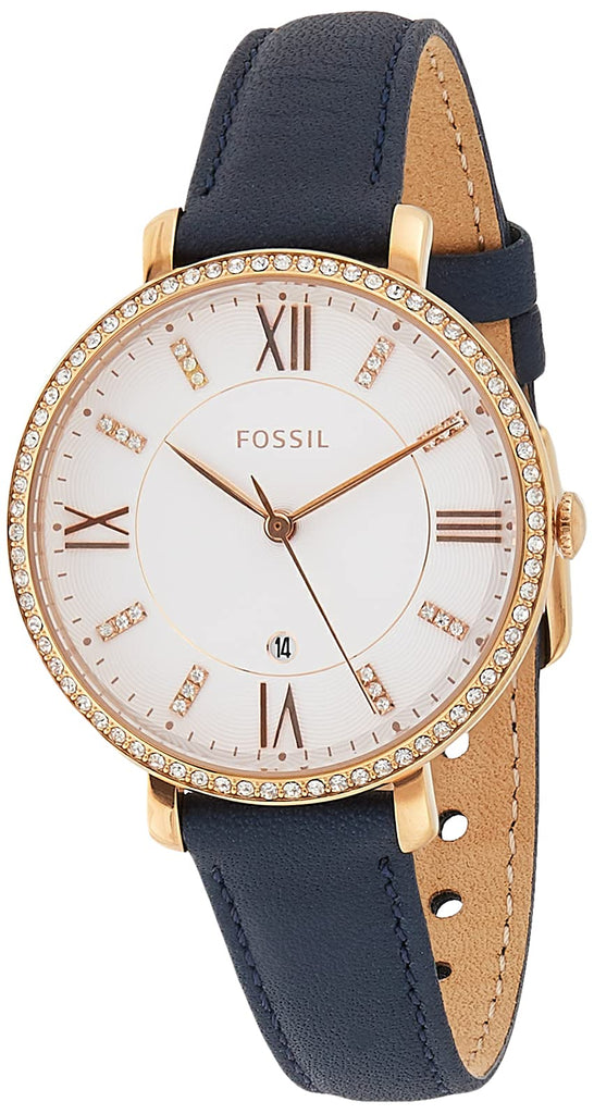 Fossil Jacqueline White Dial Blue Leather Strap Watch for Women - ES4291 Buy Now By Fossil