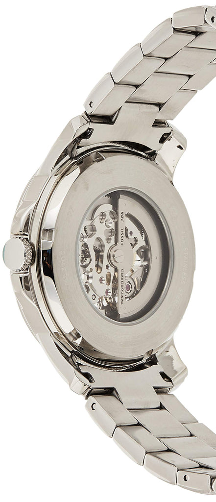 Fossil Grant Automatic Skeleton Black Dial Silver Steel Strap Watch for Men - ME3103 Buy Now By Fossil