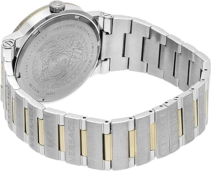 Versace Greca Quartz Blue Dial Silver Steel Strap Watch for Women - VEVH01120 Buy Now By Versace