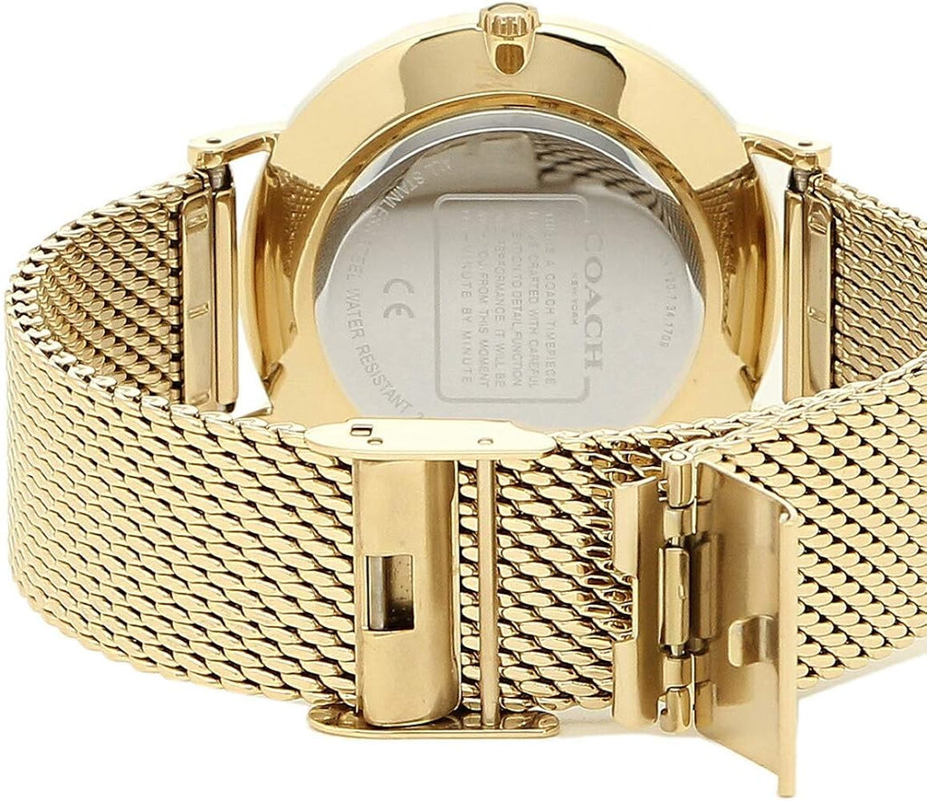 Coach Perry Silver Dial Gold Mesh Bracelet Watch for Women - 14503385 Buy Now By Coach
