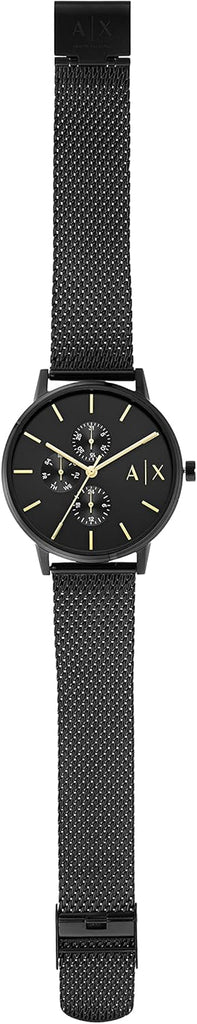 Armani Exchange Cayde Chronograph Black Dial Black Mesh Strap Watch For Men - AX2716 Buy Now By Armani Exchange