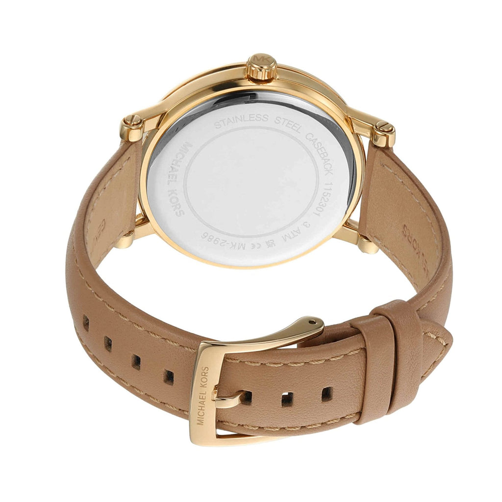 Michael Kors Corey Analog Gold Dial Brown Leather Strap Watch for Women - MK2986 Buy Now By Michael Kors