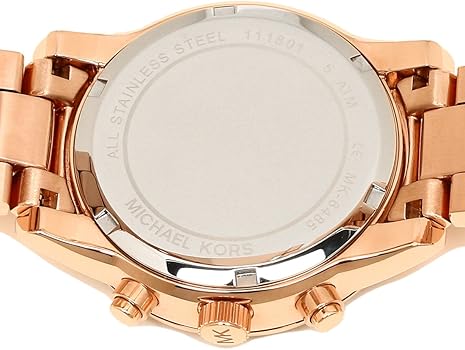 Michael Kors Ritz Chronograph Rose Gold Dial Rose Gold Steel Strap Watch For Women - MK6485 Buy Now By Michael Kors