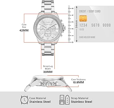 Michael Kors Wren Chronograph Silver Dial Silver Steel Strap Watch for Women - MK7429 Buy Now By Michael Kors