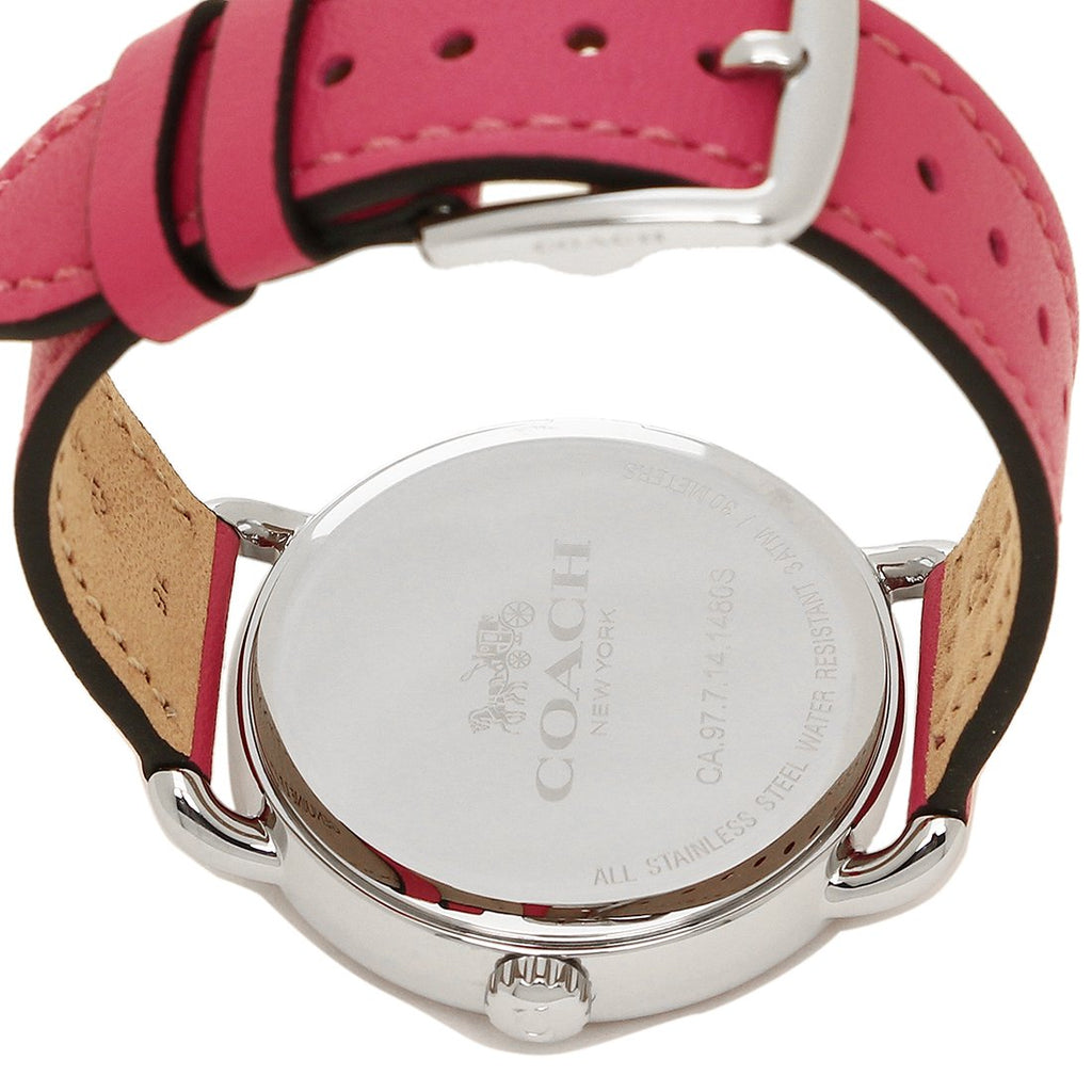 Coach Delancey White Dial Red Leather Strap Watch for Women - 14502879 Buy Now By Coach