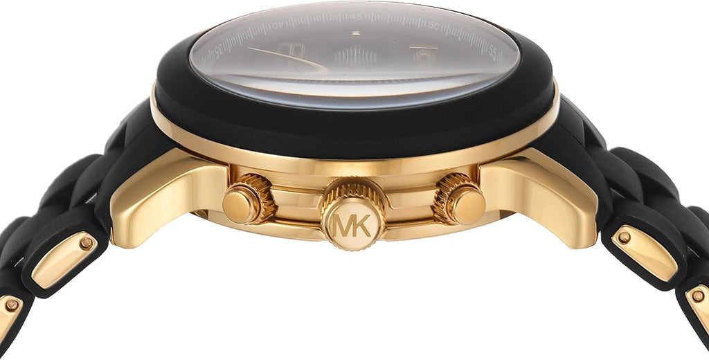 Michael Kors Runway Chronograph Black Dial Black Silicone Strap Watch For Women - MK7385 Buy Now By Michael Kors