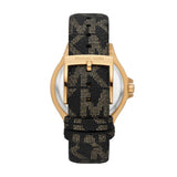 Michael Kors Lennox Three Hand Black Dial Black Leather Strap Watch For Women - MK7307 Buy Now By Michael Kors