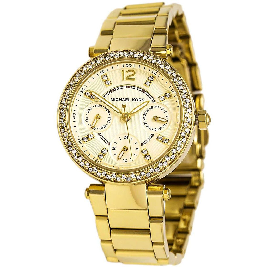 Michael Kors Parker White Dial Gold Steel Strap Watch for Women - MK6056 Buy Now By Michael Kors