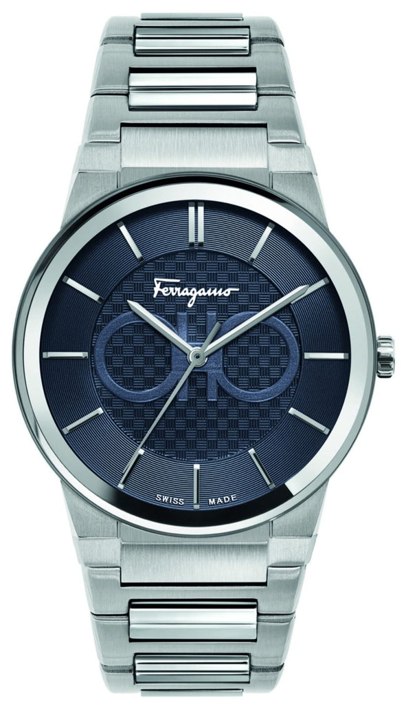 Salvatore Ferragamo Sapphire Blue Dial Silver Steel Strap Watch for Men - SFHP006-20 Buy Now By Salvatore Ferragamo