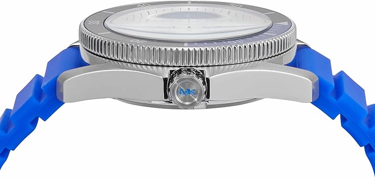 Michael Kors Maritime Three-Hand Analog Blue Dial Blue Silicone Strap Watch for Men - MK9156 Buy Now By Michael Kors
