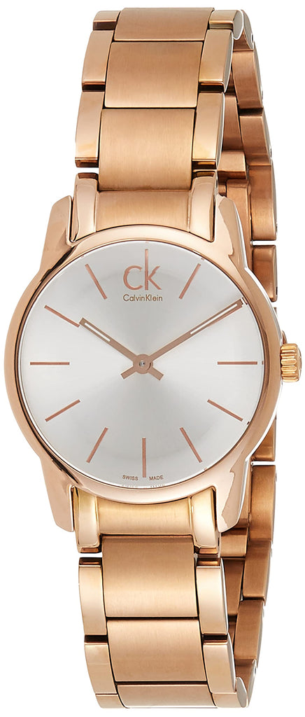 Calvin Klein City White Mother of Pearl Dial Rose Gold Steel Strap Watch for Women - K2G23646 Buy Now By Calvin Klein