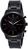 Fossil Townsman Chronograph Black Dial Black Steel Strap Watch for Men - FS5379 Buy Now By Fossil